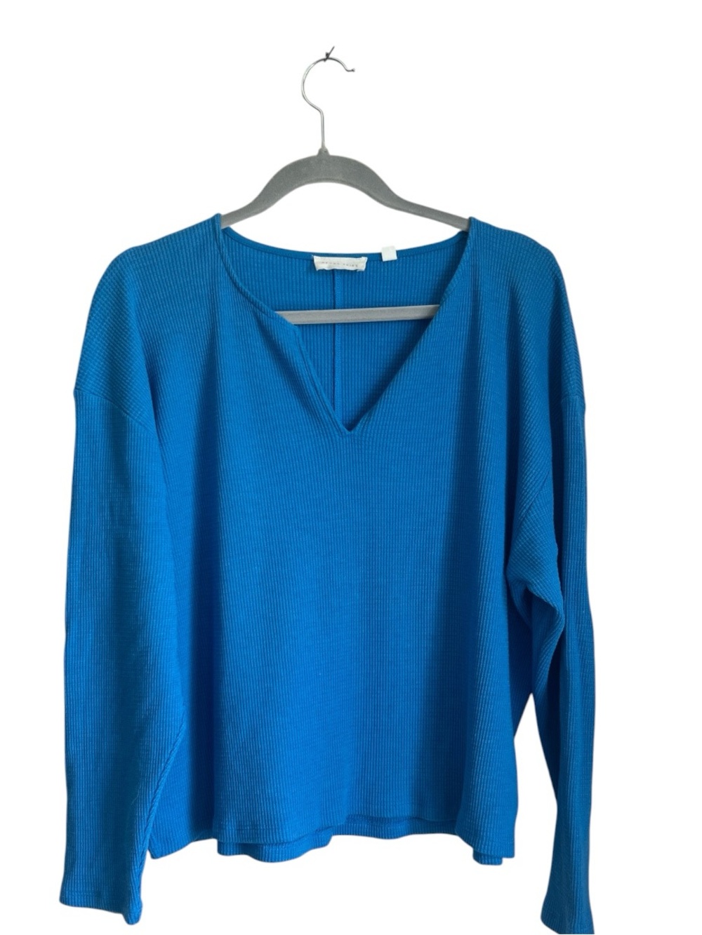 Aritzia Azure Skies Blue Waffle Knit Long Sleeve Top - Size Medium - Oversized